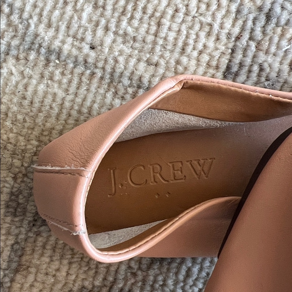 J. Crew Blush Leather Pointed Flats - Picture 2 of 3